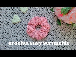 CROCHET EASY SCRUNCHIE DIY 🌸 BEGINNER TUTORIAL FOR THIS EASY & SILKY SCRUNCHIE (FAST PROJECT) 🌸🌸🌸