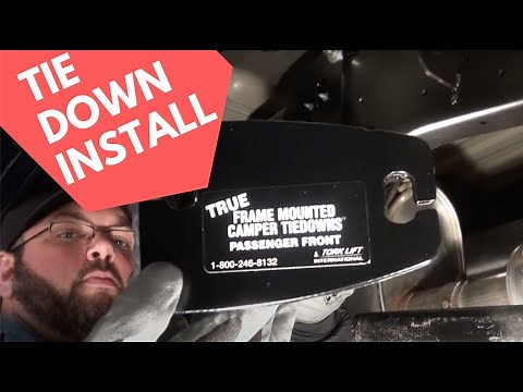 How to install Torklift Frame Mounted Camper Tie Downs - Truck camper tie downs