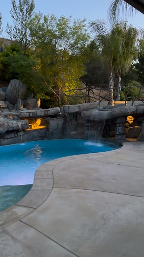 6.4K views · 149 reactions | Escape to your own private tropical oasis! This breathtaking custom-designed rock pool seamlessly blends nature and luxury, hand-crafted with natural stone boulders and lush landscaping to mimic a hidden lagoon straight out of paradise. | Matrix Concrete Artisans Inc | Facebook