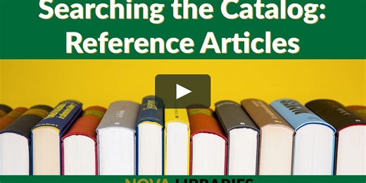 Searching the Catalog: Reference Articles