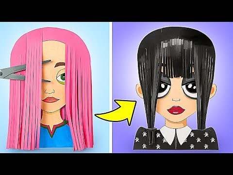 Wednesday’s Paper Craft Comeback! ✂️🖤 DIY Magic & Gothic Chic | Wednesday Addams vs Enid
