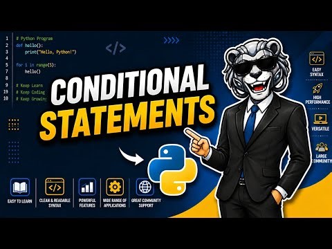 Python Conditional Statements Explained | if, elif, else Tutorial for Beginners