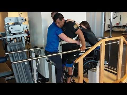 New KAFO Leg Braces, Standing For The First Time