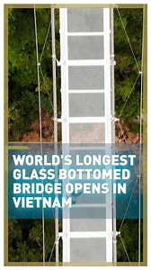 Reckon you could cross the ‘world’s longest’ glass-bottom bridge, 150 meters above the jungle floor? 😬 Shoe covers and a head for heights are all you need. And a ticket to Vietnam’s Son La province. 🇻🇳 | CGTNEurope