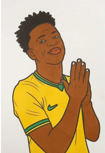 Vini Jr Colouring Page Printable Line Art