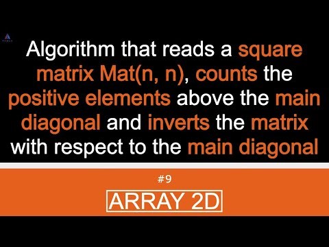 Algorithm matrix calculates the number of positive elements above the main diagonal, inverts it | #9