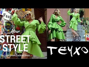 Street Style Spotlight: The Green Cocktail Dress in Sicily