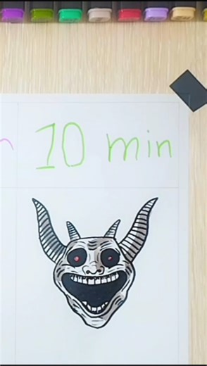 Drawing Super Troll face(in 10 min×¹⁰)#drawing #art #kids