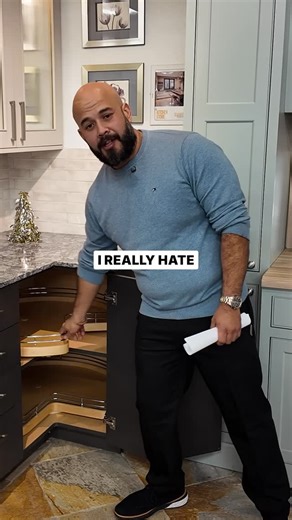 John Cordero on Instagram: "Lazy Susan: Do it right (skip the center pole) Corner cabinets don’t have to be a black hole. A well-designed Lazy Susan can turn wasted space into easy, everyday storage — but only if you avoid the old-school center pole. 🚫 Why center-pole Lazy Susans fail • Pole blocks usable space • Awkward shapes = items don’t fit • Hard to clean, harder to access • Feels dated and cheap ✅ Better options we recommend • No center pole = full, open storage • Kidney-shaped or pie-cu