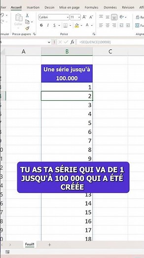 La meilleure méthode pour créer une série de nombres sur Excel