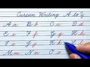 Cursive writing a to z abcd | English capital & small letters abc | Cursive handwriting practice