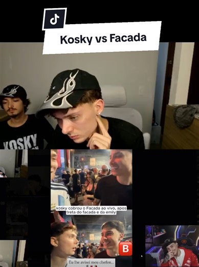 Kosky reagindo ao Facada falando dele! #twitch #irl #react #kosky @kosky