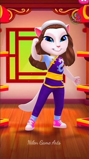 My Talking Angela Kung Fu Master 🥋 Epic Combo Moves! #shorts #angela2