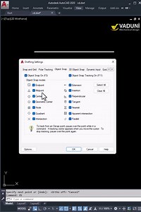 Học AutoCAD cơ bản - Chế độ truy bắt điểm #vaduni #hocautocad #learnontiktok #learnwithtiktok