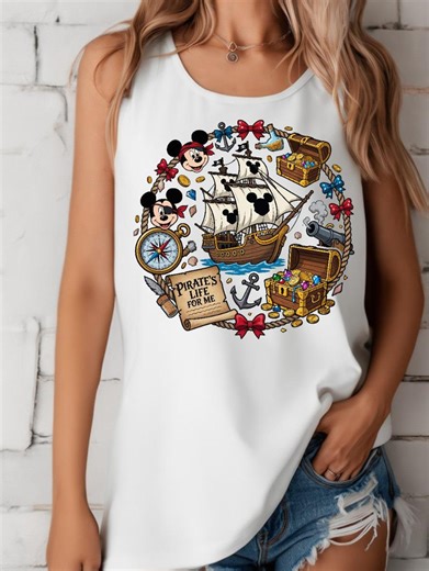 Mickey and Friends Disney Pirate Tank Top , Yo Ho Yo Ho A Pirate's Life for Me Disney Girl Trip Tank Top , Family Pirates of the Caribbean - Etsy
