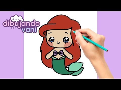 How to draw the little mermaid kawaii