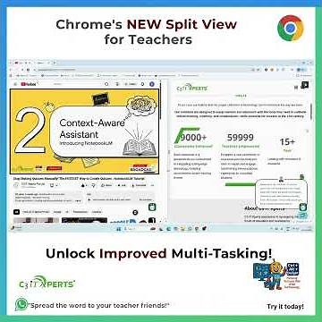 Google Chrome Split View | Simple Productivity Win for Teachers #aiforteachers #cbse #smartteaching