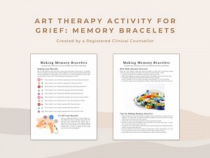 Memory Bracelet Art Therapy Prompt for Grieving Loved Ones | Grief Counselling Digital Printable Tool - Etsy
