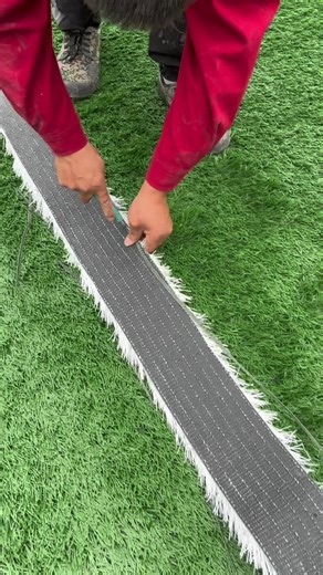 Football field turf Installation #artificialgrass #turf #sport #viral #fyp