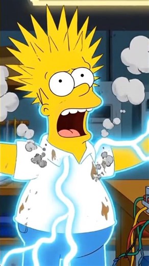 Homer Simpson Gets Electrically Shocked Fixing TV! 😂 Funniest Simpsons Moment