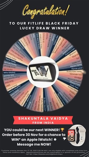 BIG CONGRATULATIONS to our 2nd Lucky draw Winner – Shakuntala from India🎉 She just won Amazon Echo Show from our Black Friday Lucky Draw! 🖤🔥 What a win!! But guess what… The excitement has just begun. 🌟 Next Grand Prize: APPLE WATCH – 30th Nov! ⌚🔥 Your chance to win is STILL ALIVE! Black Friday only comes once a year… and this year, it’s MASSIVE: 🎁 FREE Bonus Gifts 💥 Mega Discounts 🚚 FREE Worldwide Shipping 🖤 Automatic entry into our Lucky Draw till 30 Nov 2025! Don’t sit back and watch