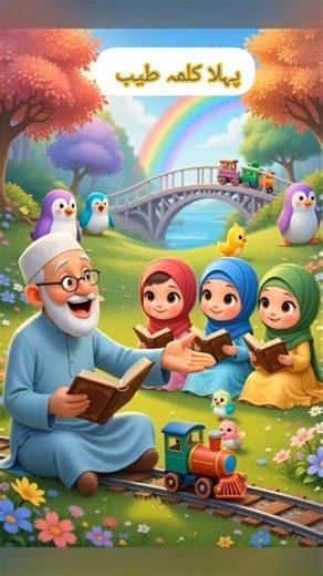 Pehla Kalma Tayyab 🤍 | Beautiful Islamic Naat for Kids | #naat #cartoon #kids #shorts