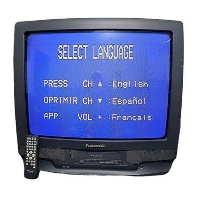 Panasonic 25” CRT TV/VCR Combo VHS Recorder PVQ-2511 w Remote Retro Gaming 👀Vid | eBay