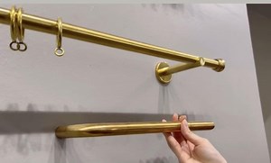 UNLACQUERED BRASS Curtain Rods 3/4" Diameter Cafe Curtain Rod French Return Curtain Rod Custom Cut to Size Round Inside Mount or Outside - Etsy