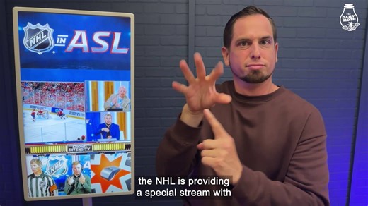 27K views · 547 reactions | Here are some clips and features of the NHL in ASL broadcast. You can watch Game 6 on Friday night. You’ll need to have ESPN+ or SportsNet+. Transcript: www.dailymoth.com/blog/features-of-nhl-in-asl-broadcast | The Daily Moth | Facebook