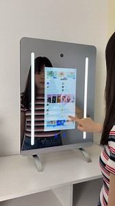 Interactive Smart Makeup Mirror - Desktop More than a mirror — this is a smart, interactive display designed for modern living and professional use. 🔹 Touchscreen Smart Display Access apps, content, and digital features directly on the mirror surface, combining personal care with smart technology. 🔹 Dual Vertical LED Lighting Even, soft illumination on both sides provides accurate color rendering, ideal for makeup, skincare, live streaming, and product demos. 🔹 Plug & Play Desktop Design No w