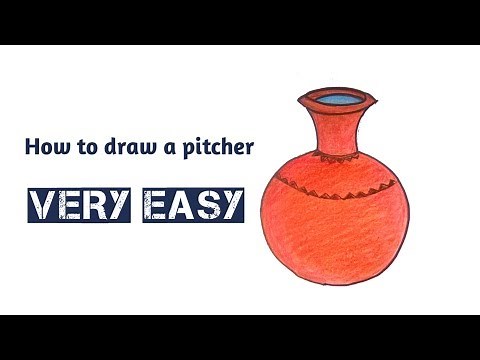 How to draw a pitcher step by step [very easy]