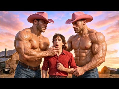 Choke On His 12 Inches While I Stretch You — Massive Twin Cowboys Mount Virgin Farmhand Raw