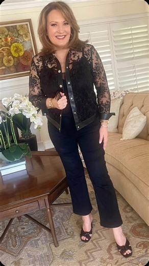 Colleen Lopez on Instagram: "Can’t wait to debut our Luxe Lace and Faux Leather Jacket Monday Night (into Tuesday) at Midnight!! Which color is calling your name?? #SpringStyle #LoveHSN"