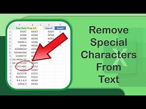 Remove special characters from text string in Excel - Excel Tips and Tricks