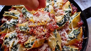 We added one secret ingredient to make these Stuffed Shells next-level good. 😍 Full recipe: http://dlsh.it/XGM6ipE | Delish