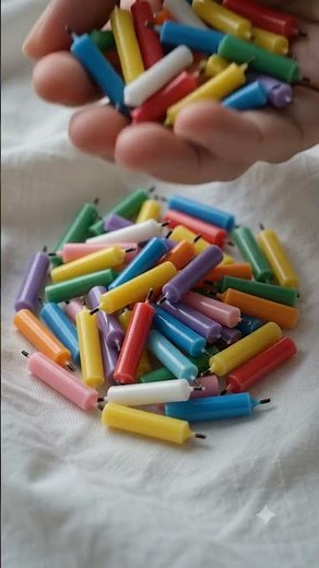 🕯️ Colorful Mini Candles ✨ | Aesthetic Miniature Candle Collection 🌸