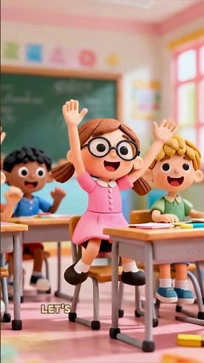 Fun Classroom Animation with Teacher and Students 🏫✨#KidsLearning #YouTubeShorts