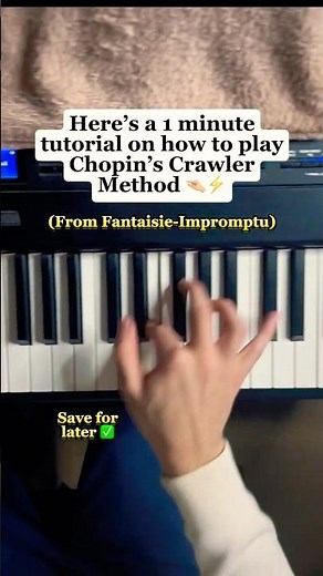 How to Play Chopin’s Crawler Method (Fantaisie-Impromptu) 🎹 1 Minute Piano Tutorial