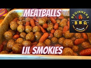 Smoke meatballs and lil smokies with bbq sauce and grape jelly - Z Grills pellet grills