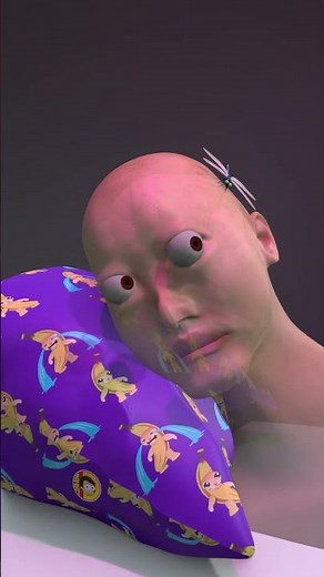 brain aneurism meme exploding but cringy bald guy instead