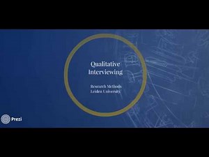 Qualitative Interviewing [1]: Types of Interviews