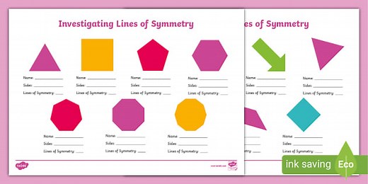 Investigating Lines of Symmetry Worksheet