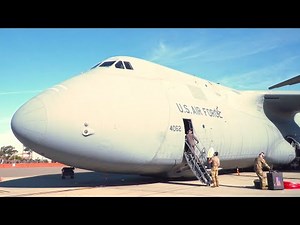 C-5M Super Galaxy Aircraft Cargo Loading Training, The Largest Plane In The U.S. Air Force