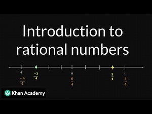 Introduction to Rational Numbers | Real Numbers | TG Grade 9 | Math | Khan Academy