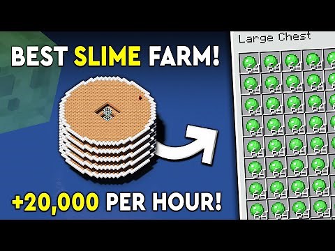 Minecraft BEST Slime Farm Tutorial - FASTER & EASY - 20,000 P/HR!