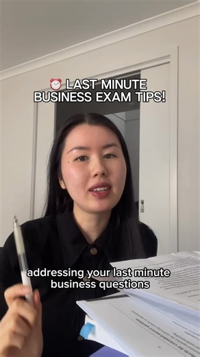 VCE Tutoring | Study Tips | ⏰ VCE BUSINESS EXAM LAST MINUTE TIPS!! 🤩 🤳 SAVE & FOLLOW for more VCE Exam Tips!! #vcebusinessmanagement #vcebusman #vcebusiness #vce #atar | Instagram