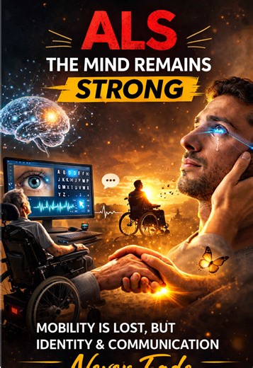 The mind remains fully aware.🧠 One of the most powerful realities of ALS is that while the body may weaken, the essence of the person stays intact. Thoughts, memories, and emotions don't fade. Thanks to eye-tracking technology, communication and identity continue. ALS takes away mobility, but it can't take away who you are. #ALS #Neuroscience #Identity #MindOverBody #HealthAwareness