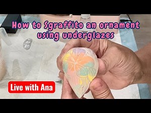 How to Sgraffito a Christmas Ornament Using Kiwi Underglazes