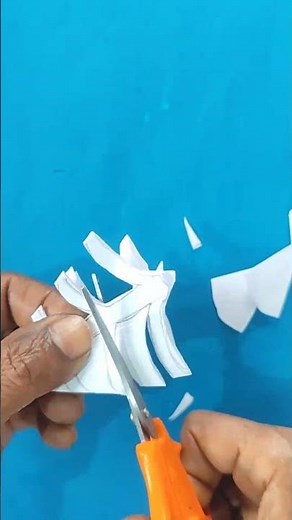 Paper Cutting Spider Web 🕸️ Easy DIY Paper Craft #shorts