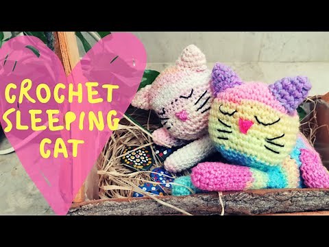 Crochet Amigurumi Sleeping Cat| Heart and Craft| Crochet Day| Free Pattern